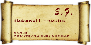 Stubenvoll Fruzsina névjegykártya